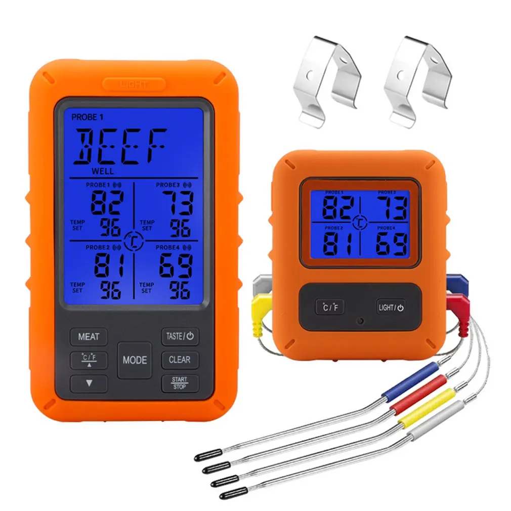 Grill Oven Kitchen Thermomet With Timer 4 Probes Remote Wireless Digital Meat Thermometer BBQ Food Oven
Grill Oven Kitchen Thermomet With Timer 4 Probes Remote Wireless Digital Meat Thermometer BBQ Food Oven