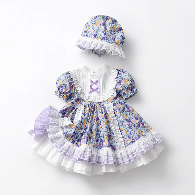 Girls Clothes For Summer Wedding Floral Girl Birthday Party Evening Dress Lolita Style Princess Dresses with Hat 0-4Y
Girls Clothes For Summer Wedding Floral Girl Birthday Party Evening Dress Lolita Style Princess Dresses with Hat 0-4Y