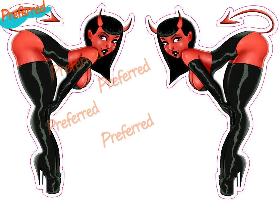 Red Devil In Black Leather Pin Up Girl Pairs Decal Sticker for Your All Cars Motocross Truck Window Bumper Boot Rear Fuel Tank
Red Devil In Black Leather Pin Up Girl Pairs Decal Sticker for Your All Cars Motocross Truck Window Bumper Boot Rear Fuel Tank