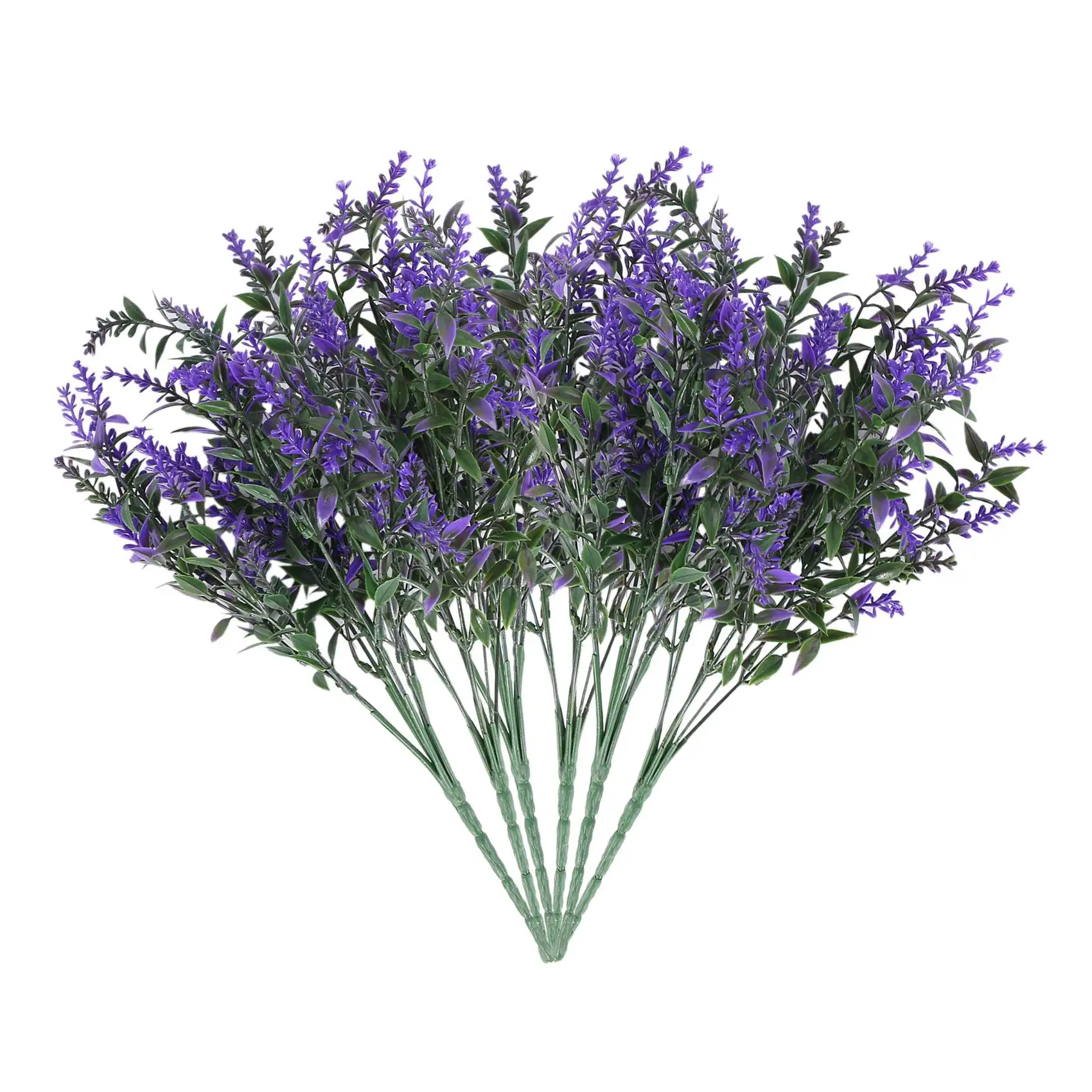 

Artificial Lavender Flowers Plants 6 Pieces Lifelike Uv Resistant Fake Shrubs Greenery Bushes Bouquet To Brighten Up Your Hom