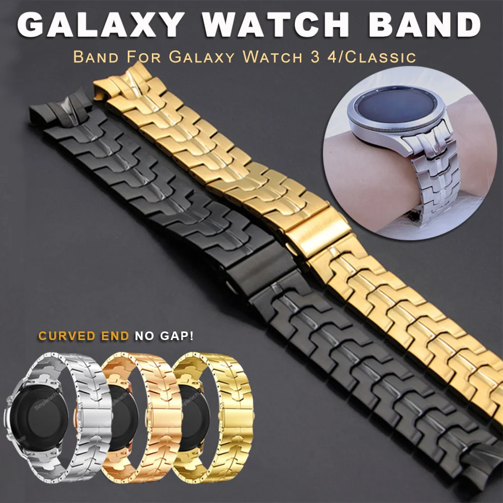 Curved End Watch Band for Samsung Galaxy Watch 4 Classic 46mm 42mm Stainless Steel Strap for Galaxy Watch 4 44 40mm Bracelet
Curved End Watch Band for Samsung Galaxy Watch 4 Classic 46mm 42mm Stainless Steel Strap for Galaxy Watch 4 44 40mm Bracelet