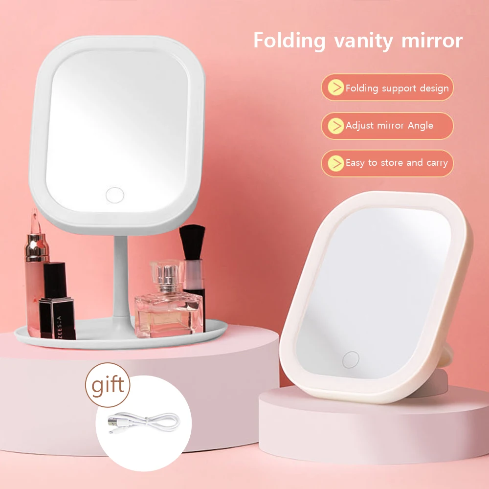 

Makeup Vanity Mirror With 5X Lights LED Magnifying Mirror Cosmetic Mirrors Light Magnification LED Make up Mirrors Grossissant