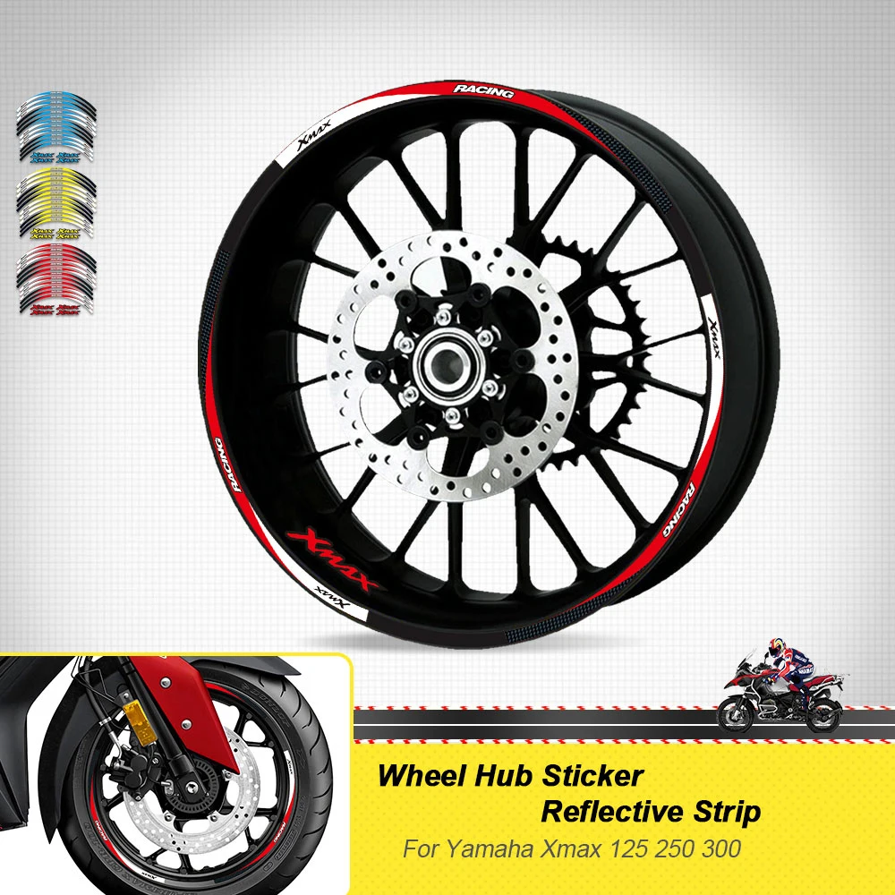 Наклейка на колеса мотоцикла, светоотражающая полосатая лента, обод, шины, декоративные наклейки, набор для YAMAHA XMAX300 XMAX250 xmax125
Наклейка на колеса мотоцикла, светоотражающая полосатая лента, обод, шины, декоративные наклейки, набор для YAMAHA XMAX300 XMAX250 xmax125