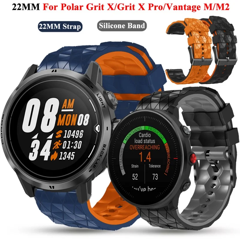 Ремешок спортивный силиконовый для наручных часов Polar Grit X/Pro/Vantage M M2, 22 мм
Ремешок спортивный силиконовый для наручных часов Polar Grit X/Pro/Vantage M M2, 22 мм