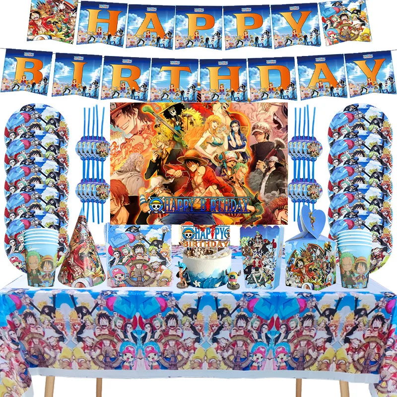 Anime ONE PIECE Birthday Party Decorations Baby Shower Kids Party Luffy Backdrop Paper Cups Plates Napkin Tableware Set Supplies
Anime ONE PIECE Birthday Party Decorations Baby Shower Kids Party Luffy Backdrop Paper Cups Plates Napkin Tableware Set Supplies