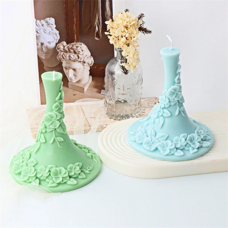 

Rattan Flower Silicone Candle Mold DIY Lace Embossed Pattern Vase Candle Making Resin Soap Cake Mold Gift Craft Home Decoration