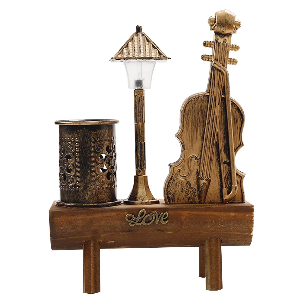 Holder Violin Pen Vintage Metal Street Musical Instrument Night Lamp Brush Lights Desk Toddler Model Figurine Cup Decor
Holder Violin Pen Vintage Metal Street Musical Instrument Night Lamp Brush Lights Desk Toddler Model Figurine Cup Decor