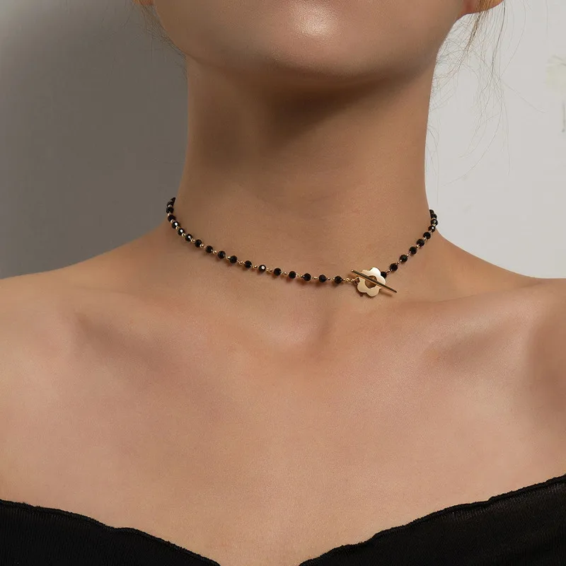 New Trendy Black Crystal Beads Choker Chain Necklaces for Women Girls Luxury Necklace Bohemia Wedding Party Jewelry Gifts
New Trendy Black Crystal Beads Choker Chain Necklaces for Women Girls Luxury Necklace Bohemia Wedding Party Jewelry Gifts