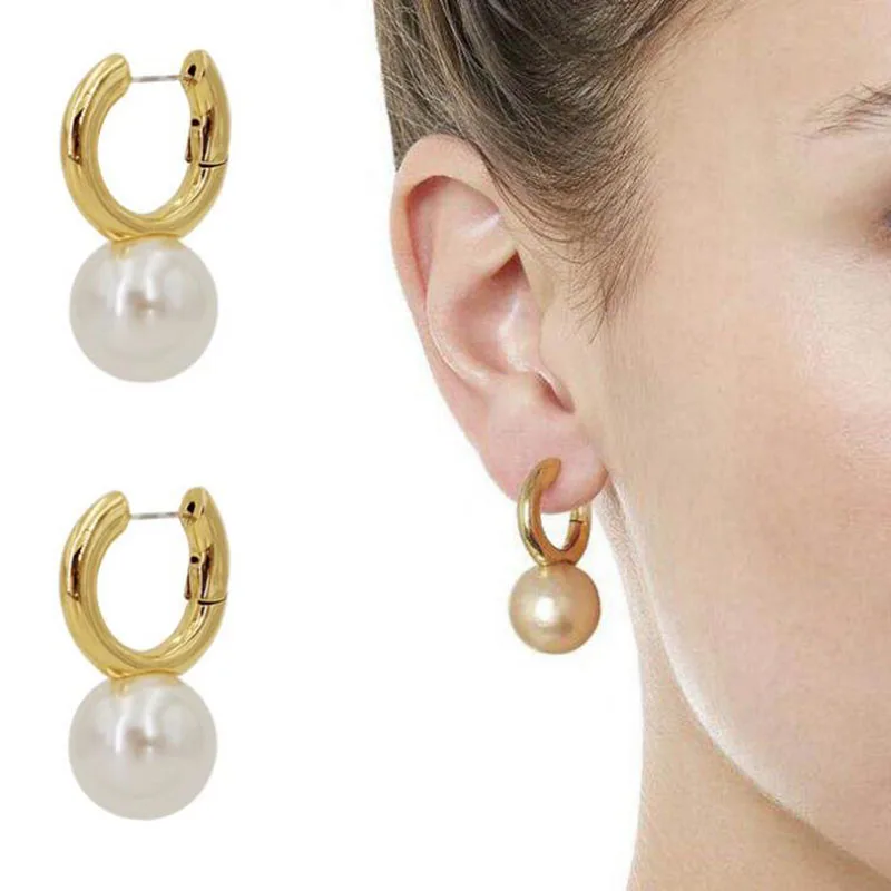 Fashion Baroque Mini Huggie Pearl Earrings Gold Color Ball Tiny Circle Hoop Earring Elegant For Women Girl Minimalist
Fashion Baroque Mini Huggie Pearl Earrings Gold Color Ball Tiny Circle Hoop Earring Elegant For Women Girl Minimalist