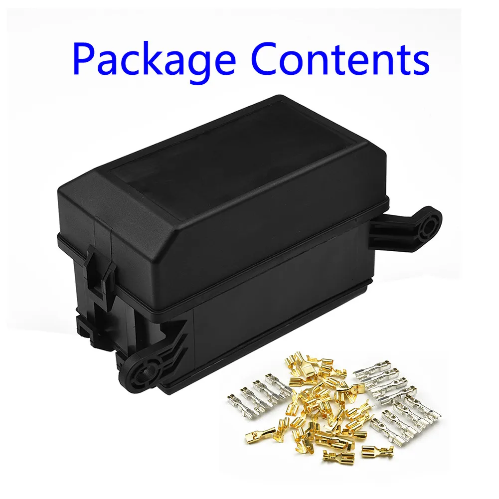 12 Way Car Relay Box Fuse Block Holder Waterproof Universal ATC/ATO For All Vehicles Fuses Replacement Set Fuse Box With Pins
12 Way Car Relay Box Fuse Block Holder Waterproof Universal ATC/ATO For All Vehicles Fuses Replacement Set Fuse Box With Pins