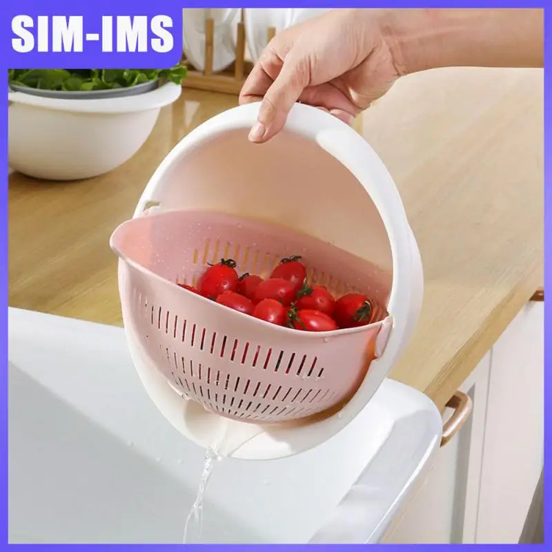 

Silicone Double Drain Basket Bowl Rice Washing Kitchen Sink Strainer Noodles Vegetables And Fruits Kitchens Gadgets Colander