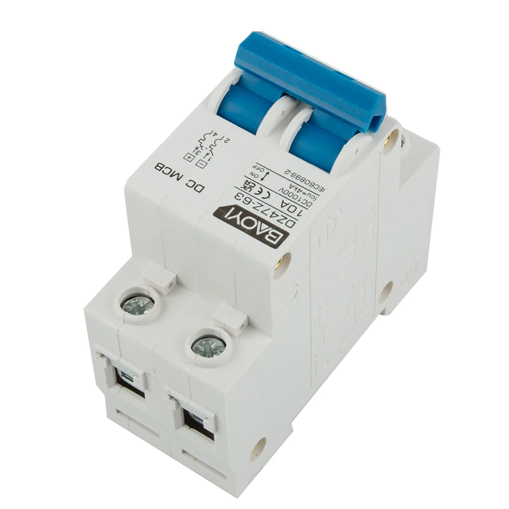 DC Miniature Circuit Breaker 2 Pole 1000V 32 Amp Isolator DC Disconnect Switch Thermomagnetic 10 A-63A 1.42 X 2.95 X 3.15 Inches
DC Miniature Circuit Breaker 2 Pole 1000V 32 Amp Isolator DC Disconnect Switch Thermomagnetic 10 A-63A 1.42 X 2.95 X 3.15 Inches