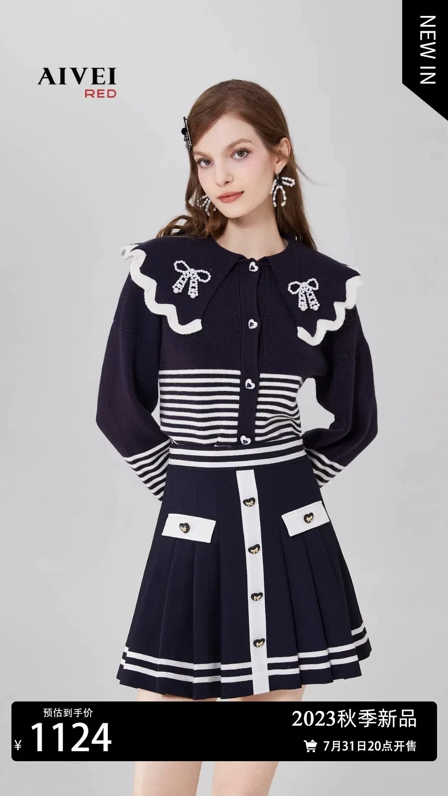 AIVEI Congratulations on Ivy's Autumn New Girls College Fresh Doll Neck Knitted Cardigan Q
AIVEI Congratulations on Ivy's Autumn New Girls College Fresh Doll Neck Knitted Cardigan Q