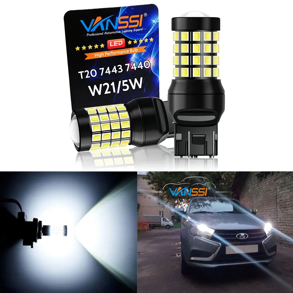 VANSSI 2pcs 7443 Srck LED Bulb for LADA Vesta Granta Kalina front Day Running Light T20 W21/5W Car Lamp White Yellow DC12-24V
VANSSI 2pcs 7443 Srck LED Bulb for LADA Vesta Granta Kalina front Day Running Light T20 W21/5W Car Lamp White Yellow DC12-24V