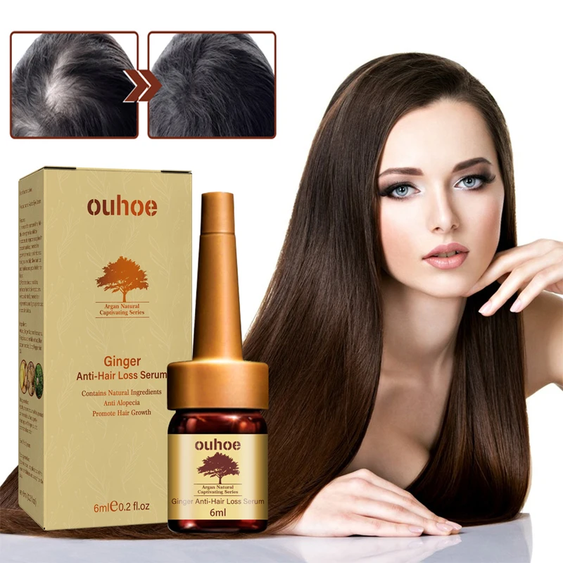 

Ginger Hair Growth Serum Prevent Hair Loss Treatment Fast Growing Repair Dry Damaged Improve Scalp Nourish Essence Hair Care 6ml