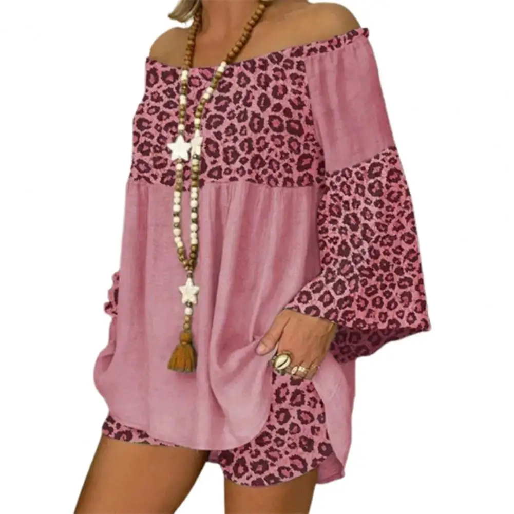 Summer Vintage Leopard Patchwork Outfits Set Cotton Linen Shirt Tops And Loose Shorts Suit Casual 3/4 Sleeve Women Two Piece Set
Summer Vintage Leopard Patchwork Outfits Set Cotton Linen Shirt Tops And Loose Shorts Suit Casual 3/4 Sleeve Women Two Piece Set