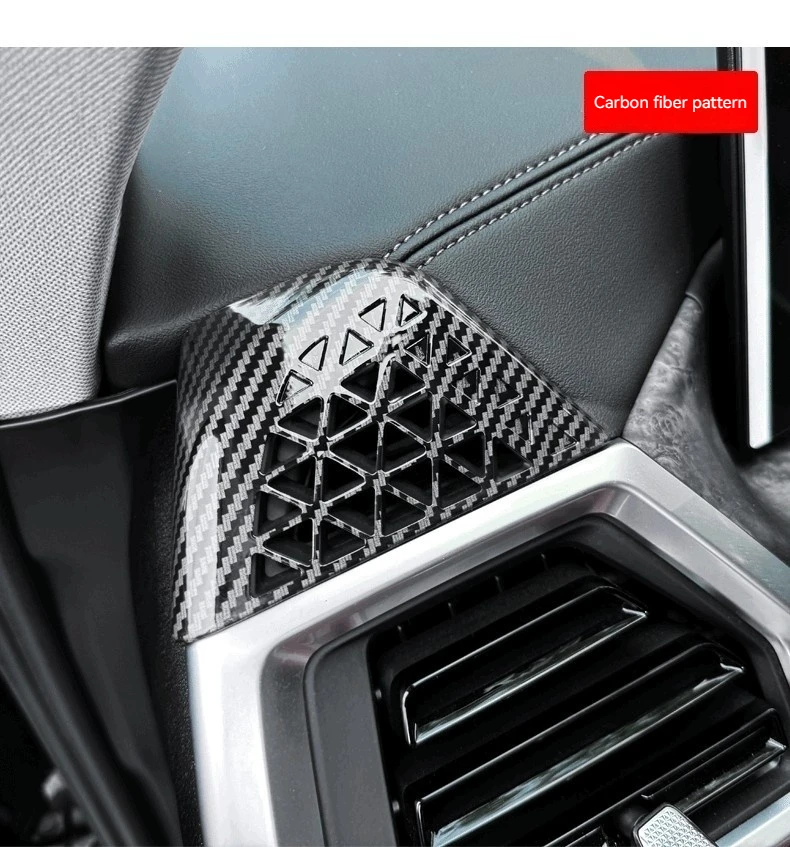 ABS углеродное волокно для BMW X5X6X7 G05 G06 G07 2023-2025Автомобильная приборная панель, боковая розетка кондиционера, вентиляционная рамка, накладка, аксессуары 
ABS углеродное волокно для BMW X5X6X7 G05 G06 G07 2023-2025Автомобильная приборная панель, боковая розетка кондиционера, вентиляционная рамка, накладка, аксессуары