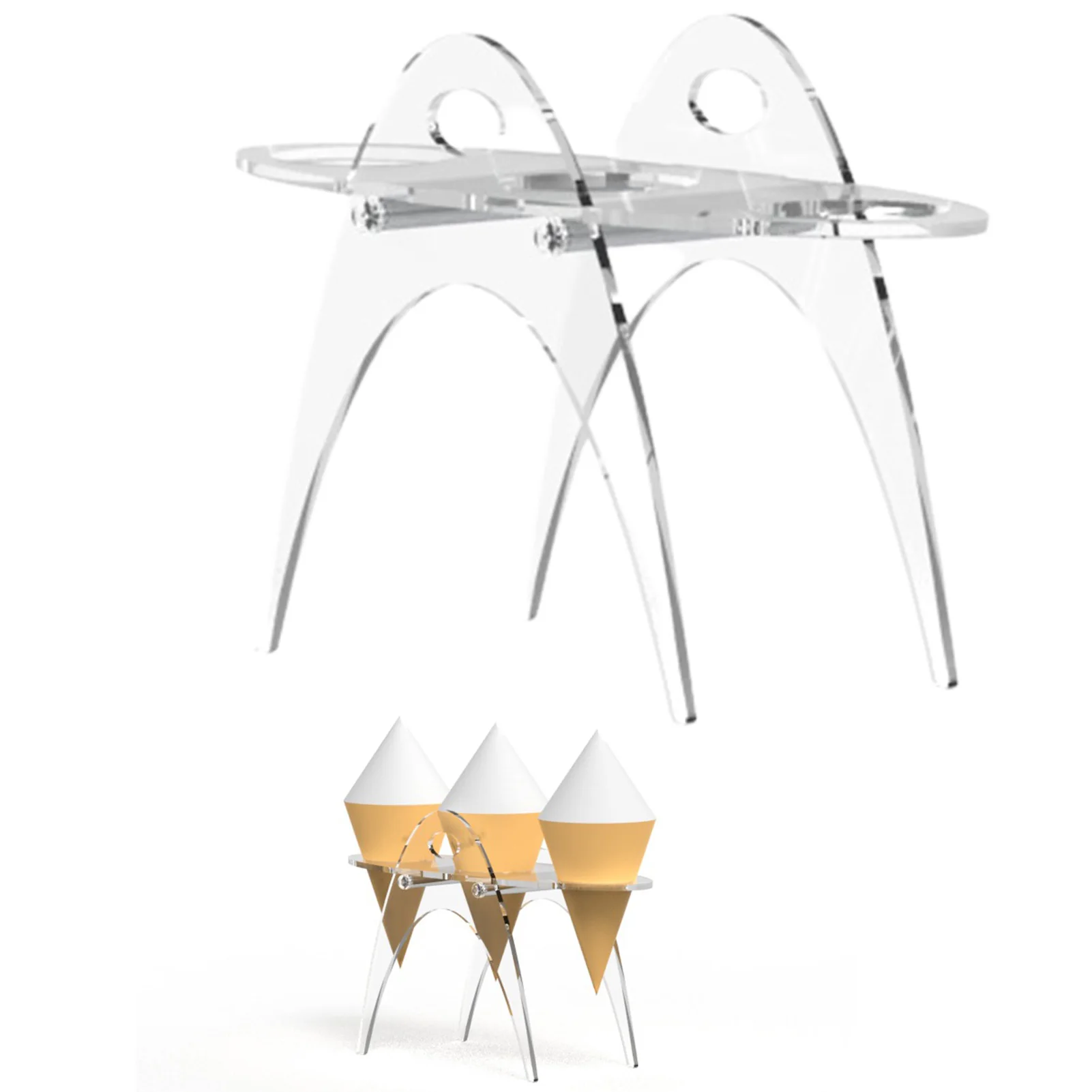 Acrylic Ice Cream Serving Stand With 3 Holes For Waffle Cones Sushi Rolls Eggs Chocolate Balls Party Dessert Or Buffet
Acrylic Ice Cream Serving Stand With 3 Holes For Waffle Cones Sushi Rolls Eggs Chocolate Balls Party Dessert Or Buffet