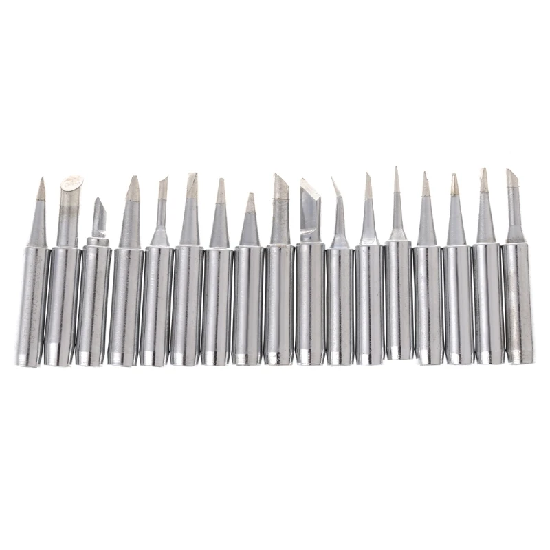 17 Pcs Lead-Free Soldering Iron Tip 900M-T For HAKKO 936 SAIKE ATTEN YIHUA Soldering Station
17 Pcs Lead-Free Soldering Iron Tip 900M-T For HAKKO 936 SAIKE ATTEN YIHUA Soldering Station