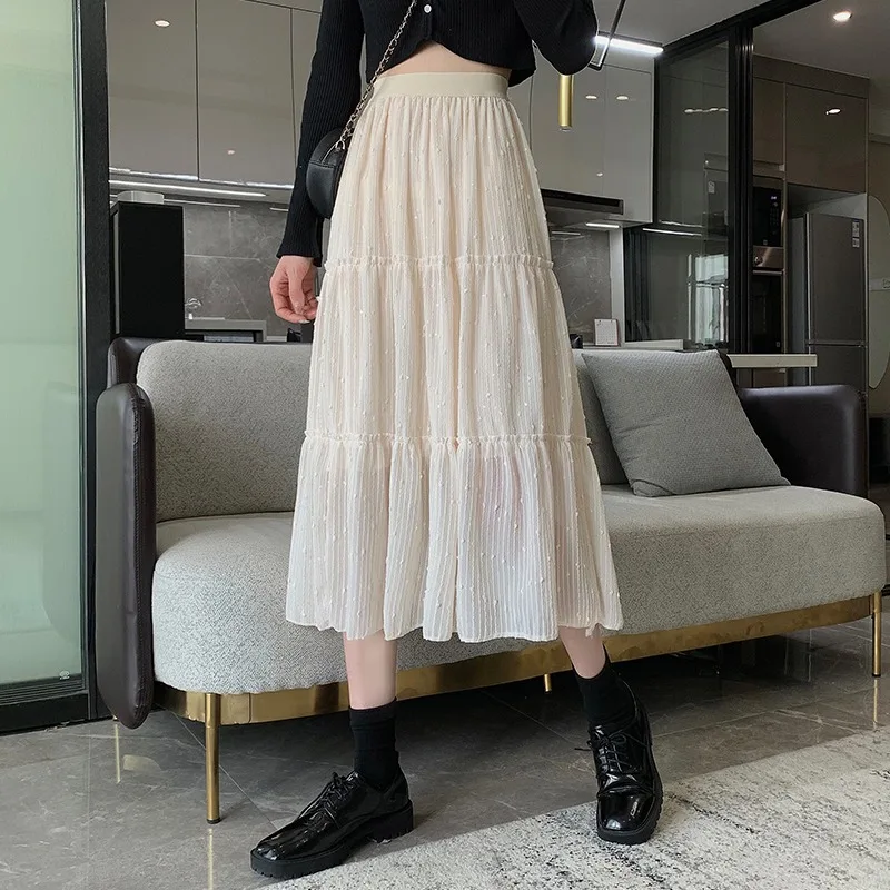 Women 2022 Spring Autumn New French Sequined Stitching Skirts Female High Waist Loose Skirts Ladies Casual A-line Skirts P936
Women 2022 Spring Autumn New French Sequined Stitching Skirts Female High Waist Loose Skirts Ladies Casual A-line Skirts P936