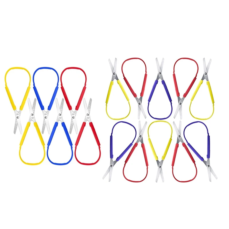 Loop Scissors Grip Scissor Colorful Self-Opening Adaptive Cutting Scissors For Children,Adults,Home,Office,School 
Loop Scissors Grip Scissor Colorful Self-Opening Adaptive Cutting Scissors For Children,Adults,Home,Office,School