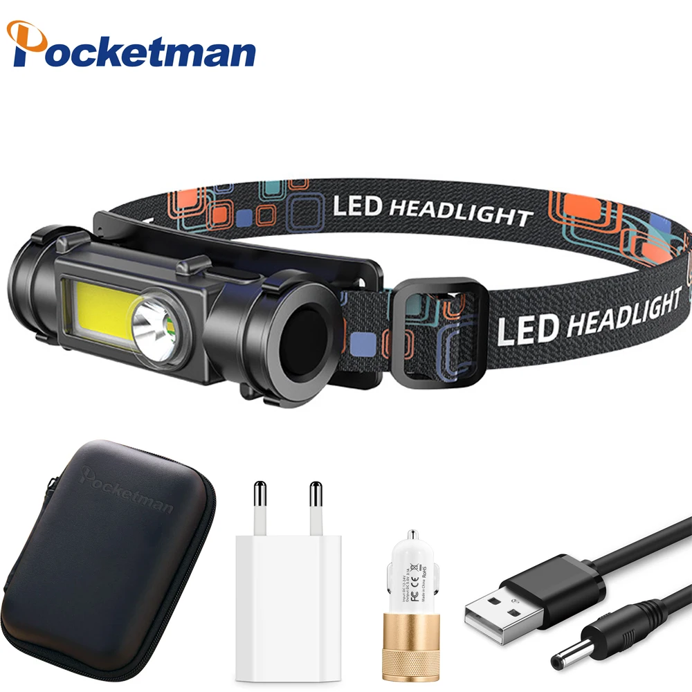 Pocketman COB+LED Headlight Rechargeable Headlamp Waterproof Head Torch Head Front Light Head Lamp with Built-in Battery New
Pocketman COB+LED Headlight Rechargeable Headlamp Waterproof Head Torch Head Front Light Head Lamp with Built-in Battery New