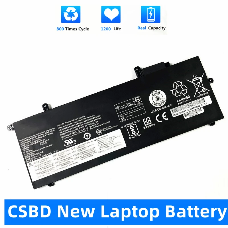 

CSBD NEW For Lenovo ThinkPad X280 L17M6P71 L17L6P71 L17C6P71 01AV470 01AV471 01AV472 Laptop Battery SB10K97617 48Wh 11.4V
