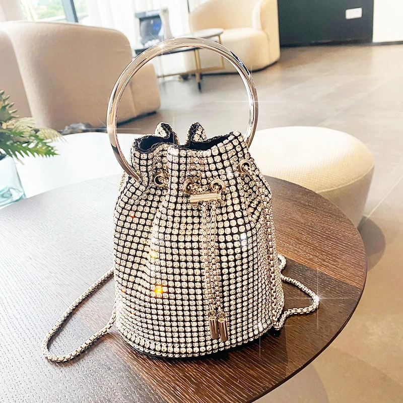 JIOMAY Rhinestone Purse and Handbag Crystal Bucket Bag for Women 2023 Ladies Fashion Ring Handle Drawstring Chain Crossbody Bags
JIOMAY Rhinestone Purse and Handbag Crystal Bucket Bag for Women 2023 Ladies Fashion Ring Handle Drawstring Chain Crossbody Bags