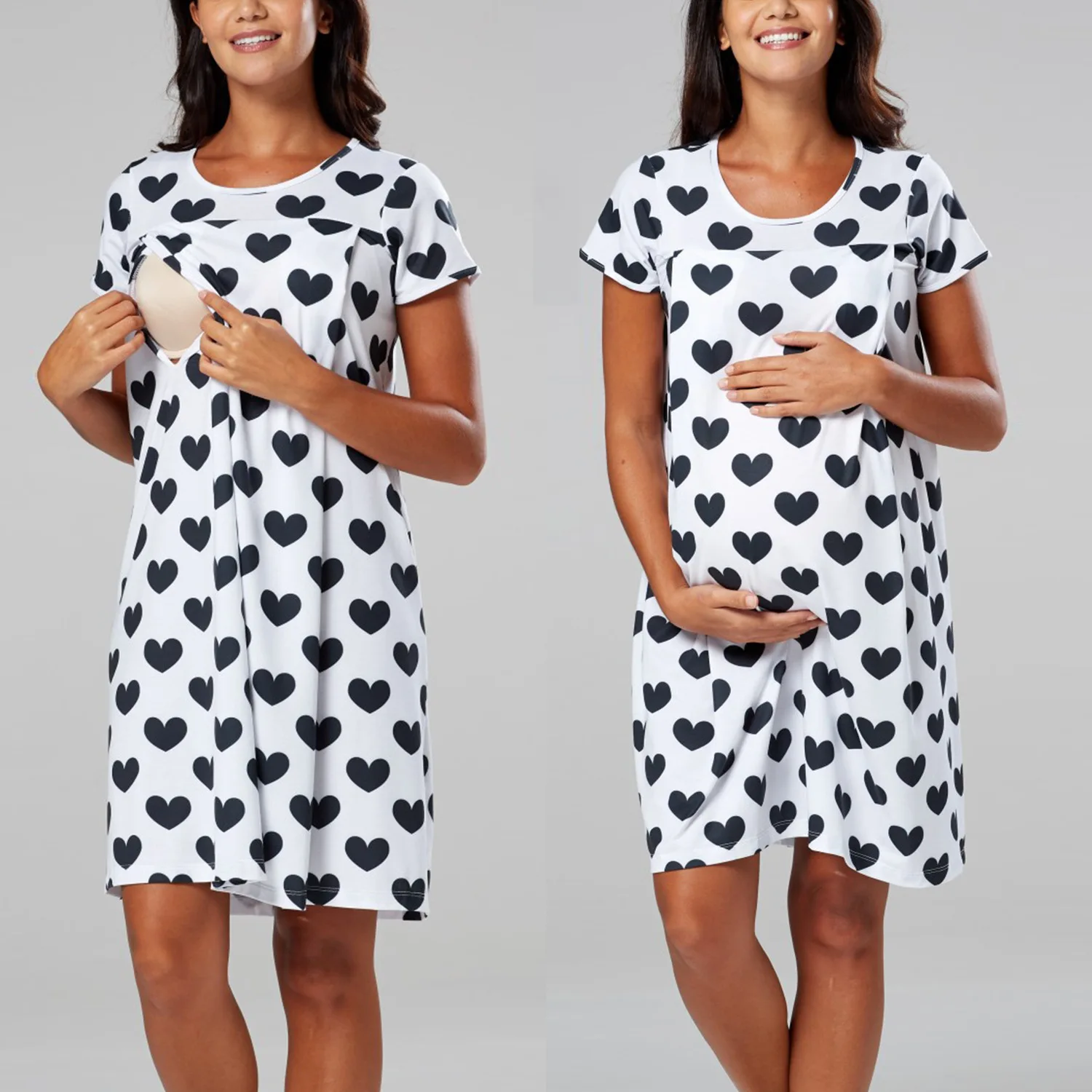 Pajama Women's Nursing Maternity Short Clothes Sleeve Breastfeeding Pregnancy Dress Sleepwear Vestido Embarazada
Pajama Women's Nursing Maternity Short Clothes Sleeve Breastfeeding Pregnancy Dress Sleepwear Vestido Embarazada