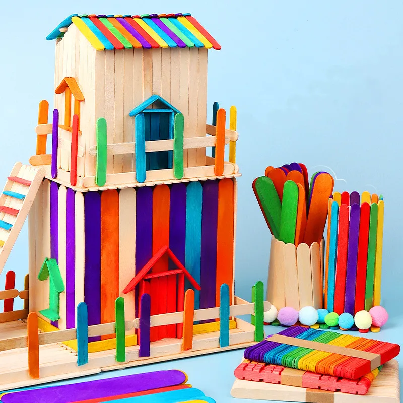 50pcs Creative DIY Wooden Sticks Colorful Hand Crafts Popsicle Ice Cream Sticks Art Educational Toys for Children Kids Baby
50pcs Creative DIY Wooden Sticks Colorful Hand Crafts Popsicle Ice Cream Sticks Art Educational Toys for Children Kids Baby
