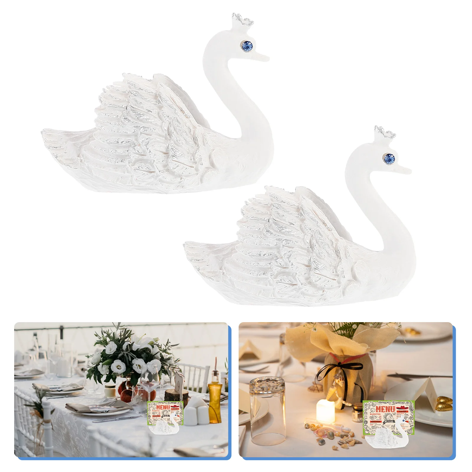 2pcs Lovely Swan Place Cards Stands Place Cards Stands Resin Memo Clips 
2pcs Lovely Swan Place Cards Stands Place Cards Stands Resin Memo Clips