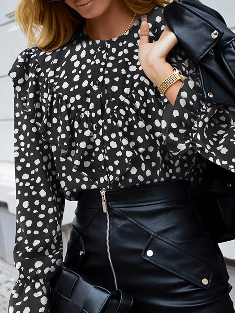 ZANZEA Stylish Spring Tops Women Printed Blouses Casual Long Sleeve Blusas Female O Neck Tunic Female Chemise Office Lady Tunic 
ZANZEA Stylish Spring Tops Women Printed Blouses Casual Long Sleeve Blusas Female O Neck Tunic Female Chemise Office Lady Tunic