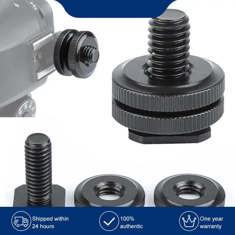 1/4" Flash Hot Shoe Mount Adapter Tripod Screw Converter Adapters With Double Nuts For DSLR Camera Rig Monitor LED Video Light
1/4" Flash Hot Shoe Mount Adapter Tripod Screw Converter Adapters With Double Nuts For DSLR Camera Rig Monitor LED Video Light