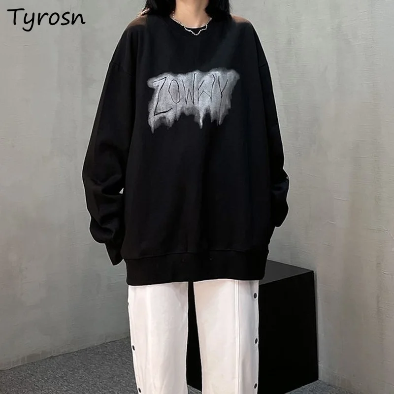 S-4XL Hoodies Women Harajuku Hip Hop Streetwear Retro Black O-neck Thick Letter Printing Clothing Sweatshirts Couples All-match 
S-4XL Hoodies Women Harajuku Hip Hop Streetwear Retro Black O-neck Thick Letter Printing Clothing Sweatshirts Couples All-match