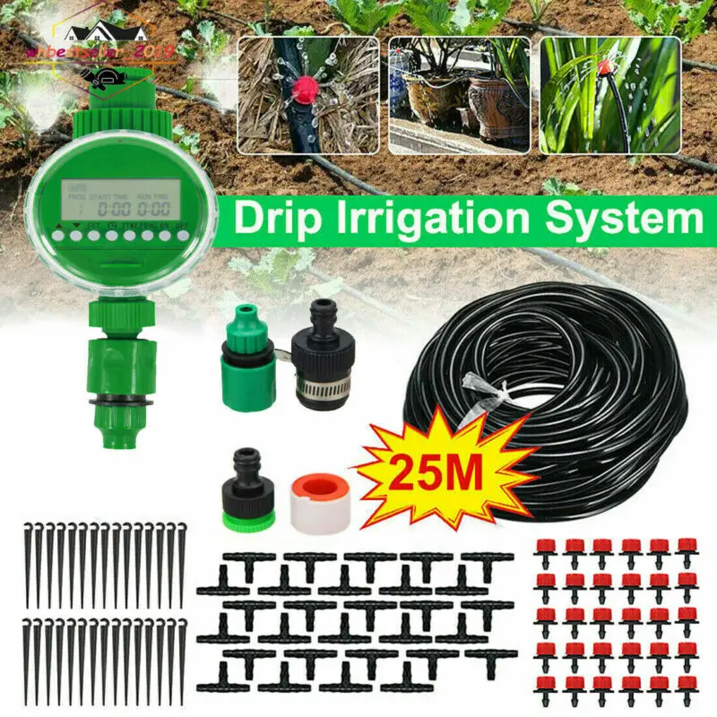 25M Self Automatic Garden Micro Irrigation Kits Drip Kits Misting Watering System Watering Adjustable Dripper Atomizer Sets
25M Self Automatic Garden Micro Irrigation Kits Drip Kits Misting Watering System Watering Adjustable Dripper Atomizer Sets