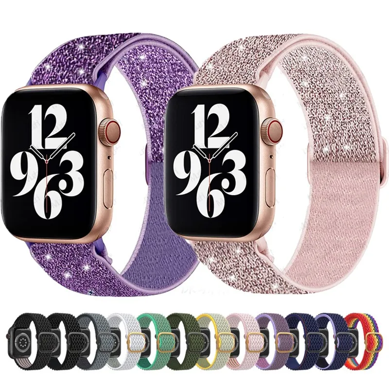 Bohemia Elastic Nylon Strap for Apple Watch series 7 Band 41mm 45mm correa 38/42mm Sport Bracelet for iwatch 6 SE 5 4 3 40/44mm 
Bohemia Elastic Nylon Strap for Apple Watch series 7 Band 41mm 45mm correa 38/42mm Sport Bracelet for iwatch 6 SE 5 4 3 40/44mm