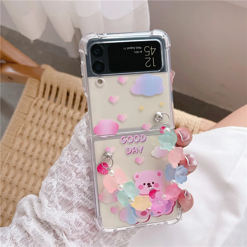 Bear Strawberry Colorful Chains Phone Case for Samsung Galaxy Z Flip 4 3 Soft TPU Back Cover for ZFlip4 ZFlip3 Cases Shell
Bear Strawberry Colorful Chains Phone Case for Samsung Galaxy Z Flip 4 3 Soft TPU Back Cover for ZFlip4 ZFlip3 Cases Shell
