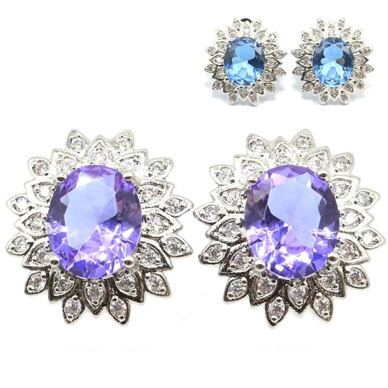 20x19mm Eye Catching Changing Color Alexandrite Topaz White CZ Females Gift Silver Earrings
20x19mm Eye Catching Changing Color Alexandrite Topaz White CZ Females Gift Silver Earrings