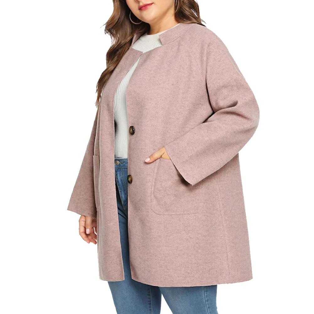 Women Plus Size Woolen Coat Long Sleeve Coat Loose Solid Color Button Cardigan Loose And Simple Woolen Cloth L-3XL 4XL
Women Plus Size Woolen Coat Long Sleeve Coat Loose Solid Color Button Cardigan Loose And Simple Woolen Cloth L-3XL 4XL