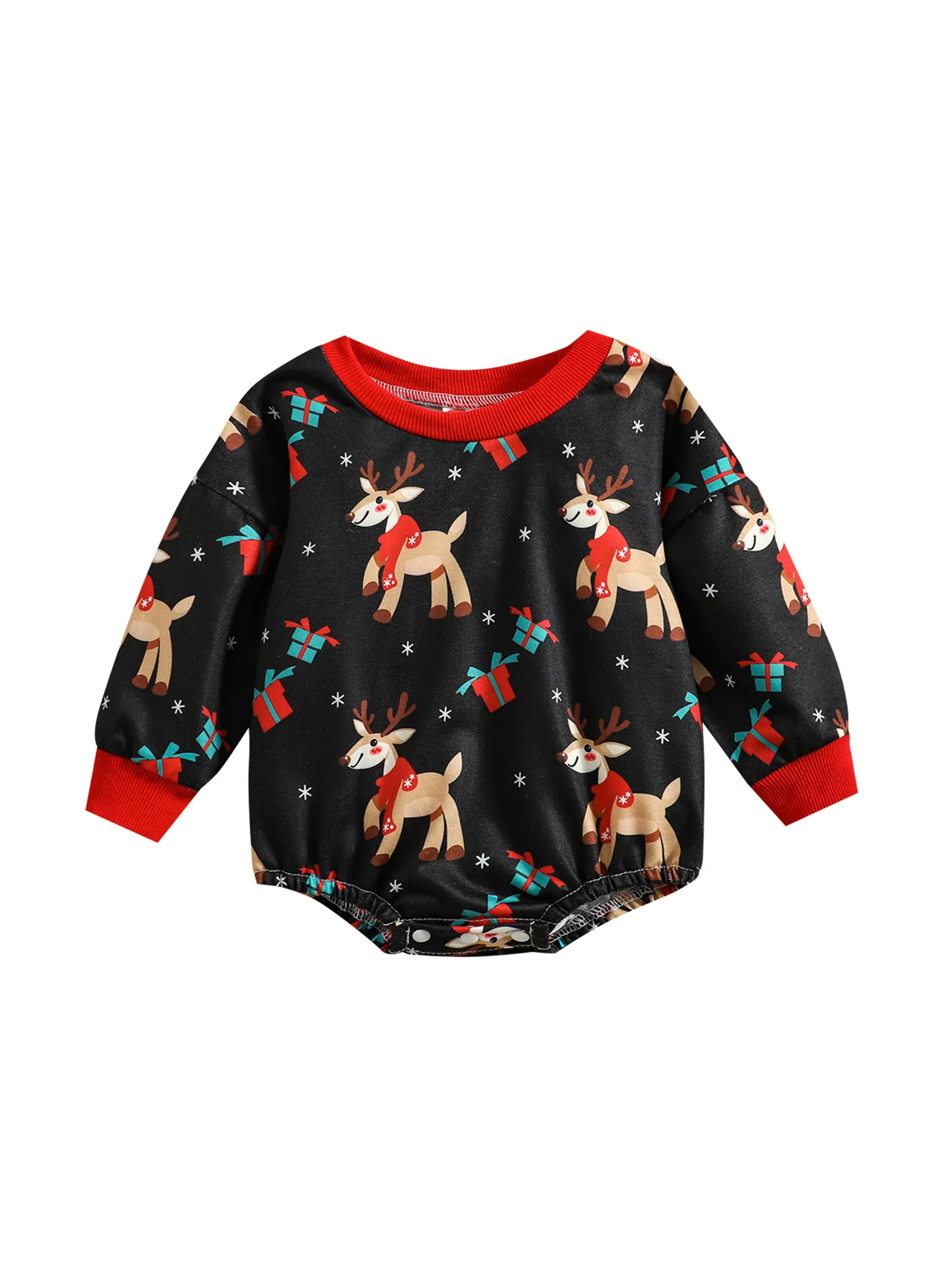 Рождественский комбинезон для новорожденных мальчиков и девочек, боди с длинным рукавом, круглым вырезом, принтом снеговика, Санта-Клауса, свитшот, пуловер 
Рождественский комбинезон для новорожденных мальчиков и девочек, боди с длинным рукавом, круглым вырезом, принтом снеговика, Санта-Клауса, свитшот, пуловер