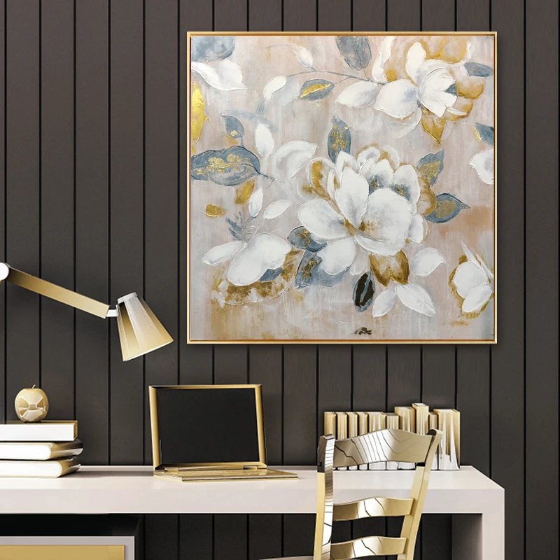 White Flower Picture Art Hand Painted Modern Abstract Oil Painting On Canvas Wall Art For Living Room Home Decoration No Framed
White Flower Picture Art Hand Painted Modern Abstract Oil Painting On Canvas Wall Art For Living Room Home Decoration No Framed