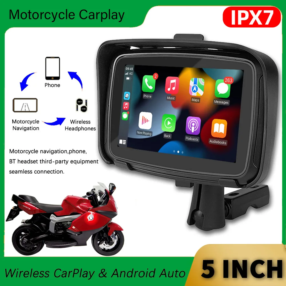 Motorcycle Display Waterproof Gps Screen Navigation Navigator Android Auto IPX7 Motobike Carplay 5Inch for Motorcycle Apple C5
Motorcycle Display Waterproof Gps Screen Navigation Navigator Android Auto IPX7 Motobike Carplay 5Inch for Motorcycle Apple C5