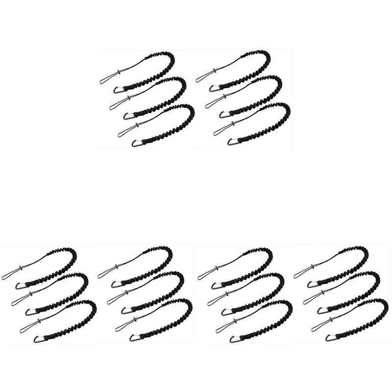 18 Pieces Tool Lanyard,Outdoor Tool Rope,High-Altitude Fall Prevention Safety Rope,Retractable Elastic Tool Rope,Black 
18 Pieces Tool Lanyard,Outdoor Tool Rope,High-Altitude Fall Prevention Safety Rope,Retractable Elastic Tool Rope,Black