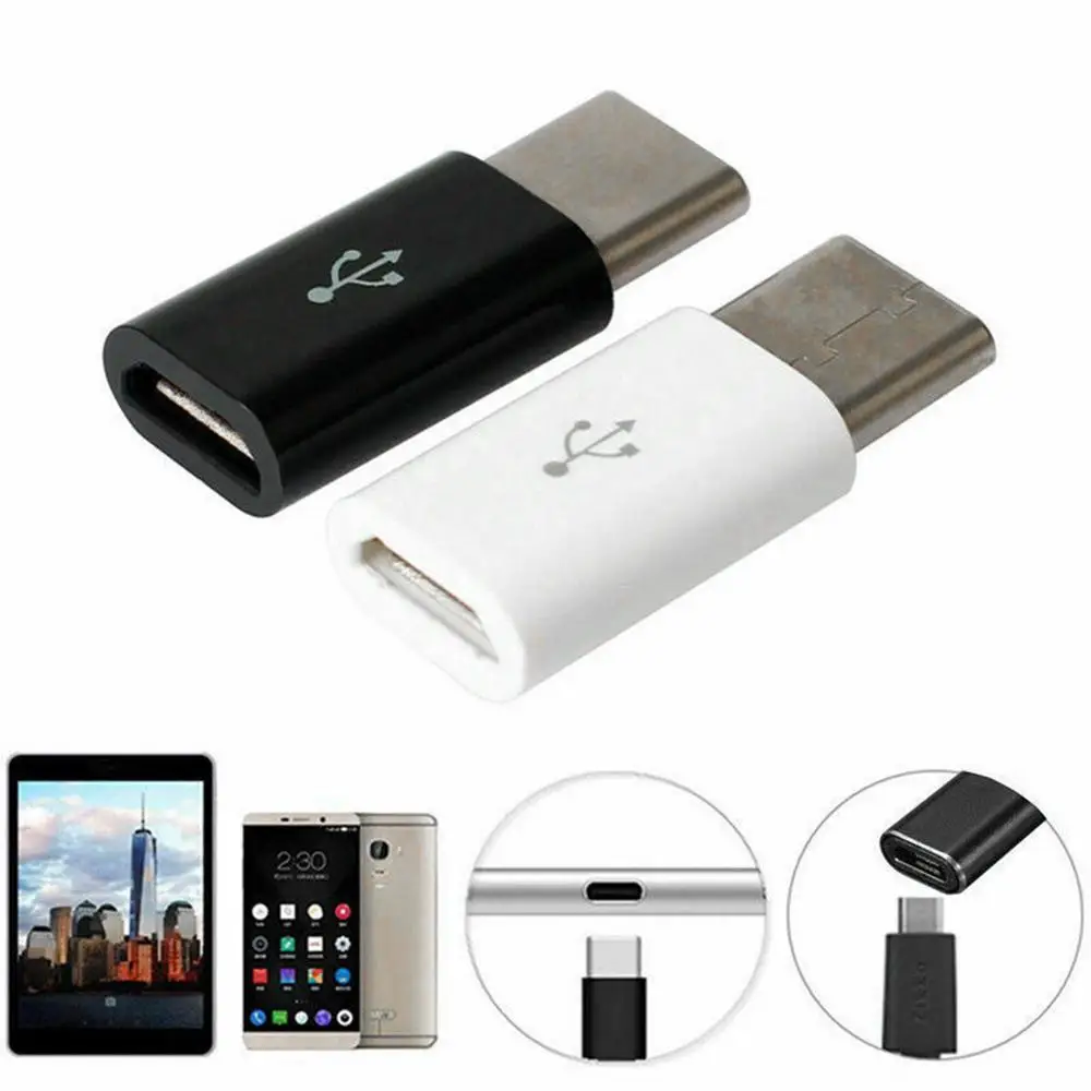 

V8 USB To Type C Adapters Female To Male Data Line Charging Converters OTG Android Data Cable Adapters Mobile Phone Connector