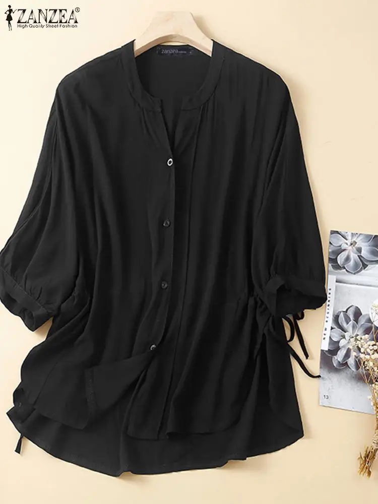ZANZEA Vintage Retro Short Sleeve Blouse 2023 Fashion Summer Pleated T Shirts Oversized Casual Solid Offce Lady Blusas Femininas
ZANZEA Vintage Retro Short Sleeve Blouse 2023 Fashion Summer Pleated T Shirts Oversized Casual Solid Offce Lady Blusas Femininas