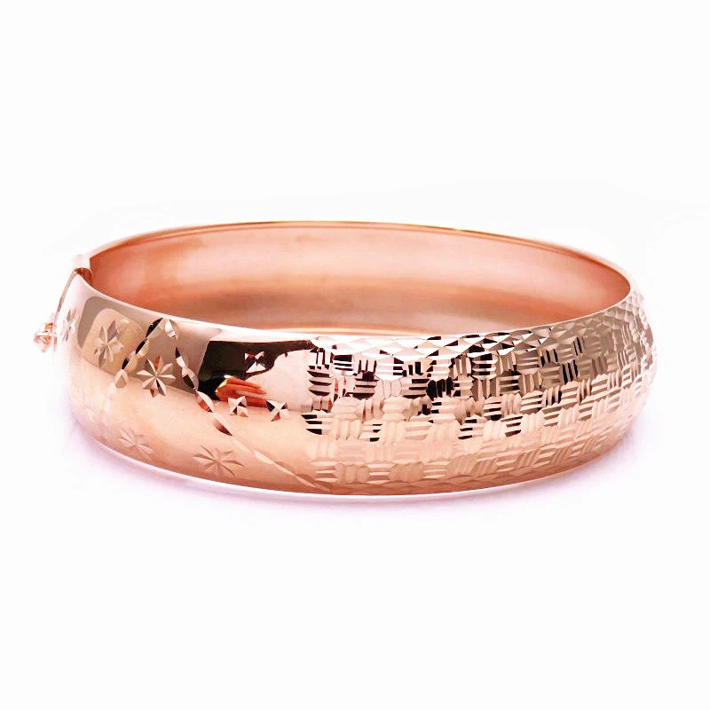 585 purple gold plated 14K rose gold wide version rhombus flower bracelet for women new luxury exquisite wedding jewelry gift
585 purple gold plated 14K rose gold wide version rhombus flower bracelet for women new luxury exquisite wedding jewelry gift