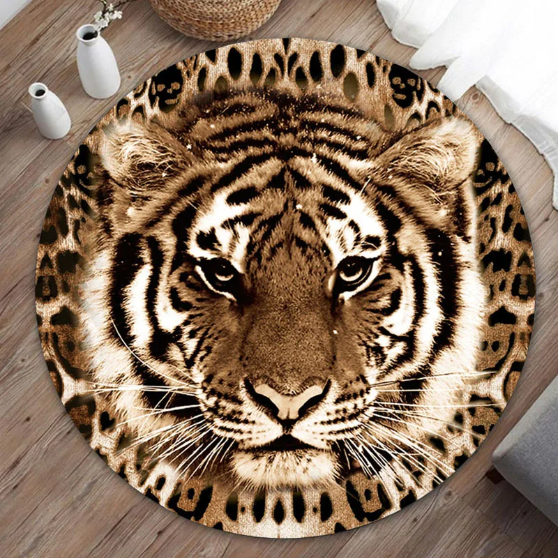 LOUSIDREAM Animal Tiger Head Round Carpet Living Room Home Decor Sofa Table Rug Anti Slip Chair Cushion Lounge Mat
LOUSIDREAM Animal Tiger Head Round Carpet Living Room Home Decor Sofa Table Rug Anti Slip Chair Cushion Lounge Mat