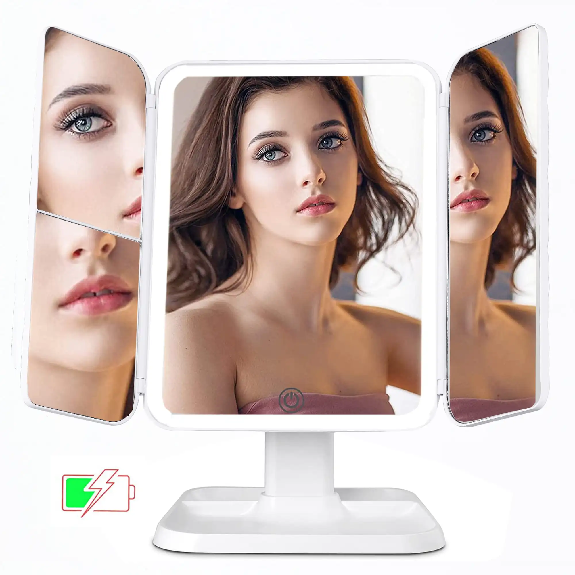 NEW Makeup Mirror with 78 LED Lights 1x 2X 3X Magnification Lighted Makeup Mirror Touch Control Trifold Makeup Mirror Portable L
NEW Makeup Mirror with 78 LED Lights 1x 2X 3X Magnification Lighted Makeup Mirror Touch Control Trifold Makeup Mirror Portable L