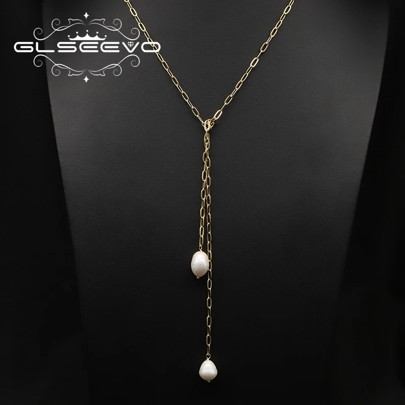 GLSEEVO Natural Freshwater Pearls Chain Woman Buckle Pendant Necklace Minimalism Premium Romance Women's Accessories GN0439
GLSEEVO Natural Freshwater Pearls Chain Woman Buckle Pendant Necklace Minimalism Premium Romance Women's Accessories GN0439