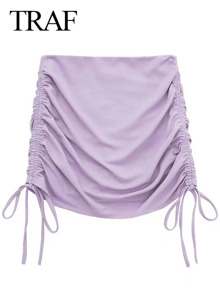 TRAF New Charming Cute Elegant Purple Vibrant Young Girly Elegant Lady Skirt Drawstring Slim Women's Clothing Short Skirt
TRAF New Charming Cute Elegant Purple Vibrant Young Girly Elegant Lady Skirt Drawstring Slim Women's Clothing Short Skirt